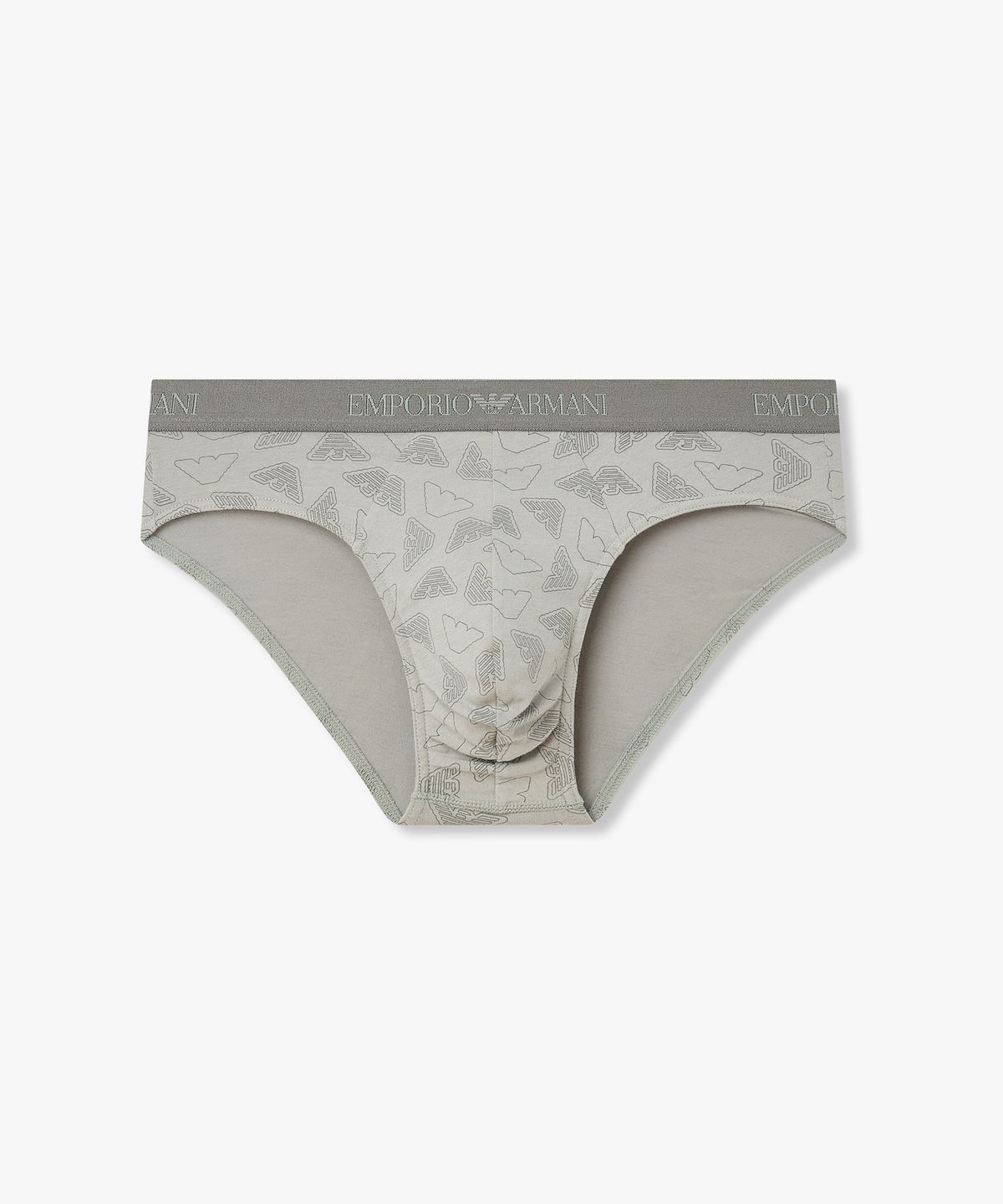 엠포리오 아르마니 언더웨어(EMPORIO ARMANI UNDERWEAR) 남성 아웃라인 로고 패턴 브리프_그레이 08M6111309