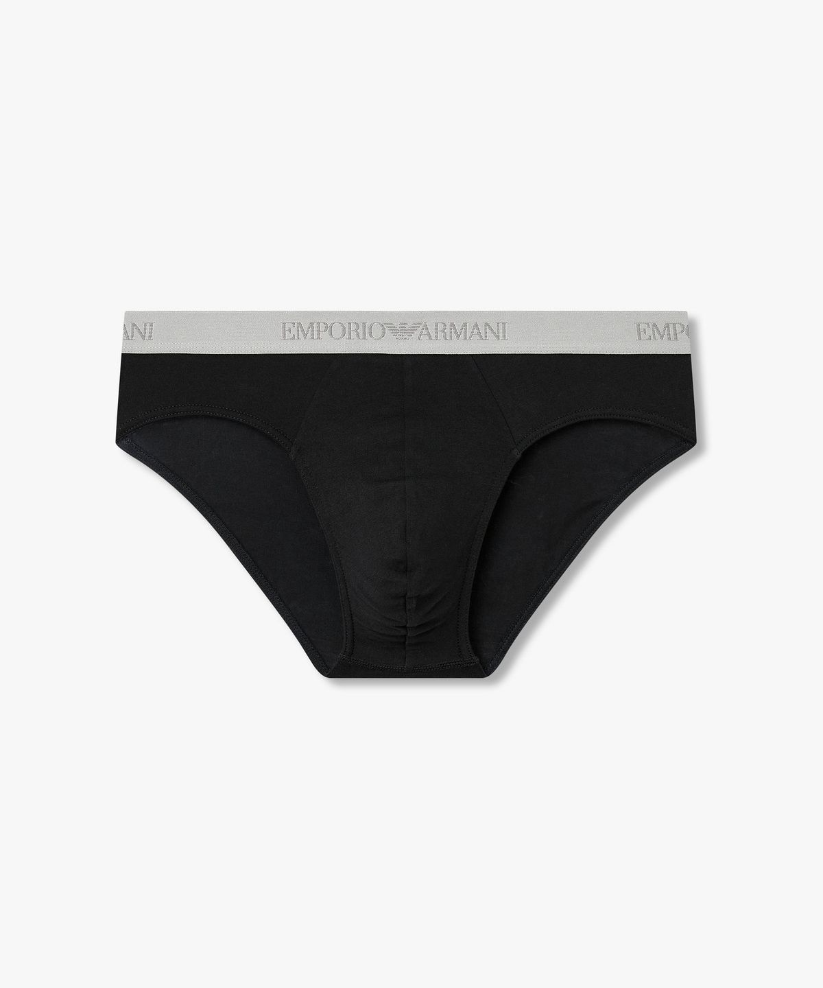 엠포리오 아르마니 언더웨어(EMPORIO ARMANI UNDERWEAR) 남성 자카드 로고 배색 밴딩 브리프_블랙 08M6111308