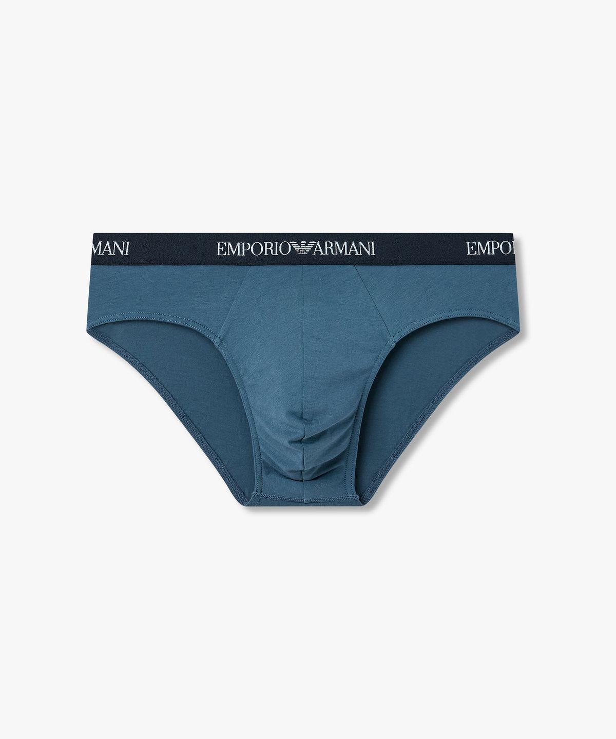 엠포리오 아르마니 언더웨어(EMPORIO ARMANI UNDERWEAR) 남성 배색 로고 밴딩 브리프_아쿠아스모크 08M6111304