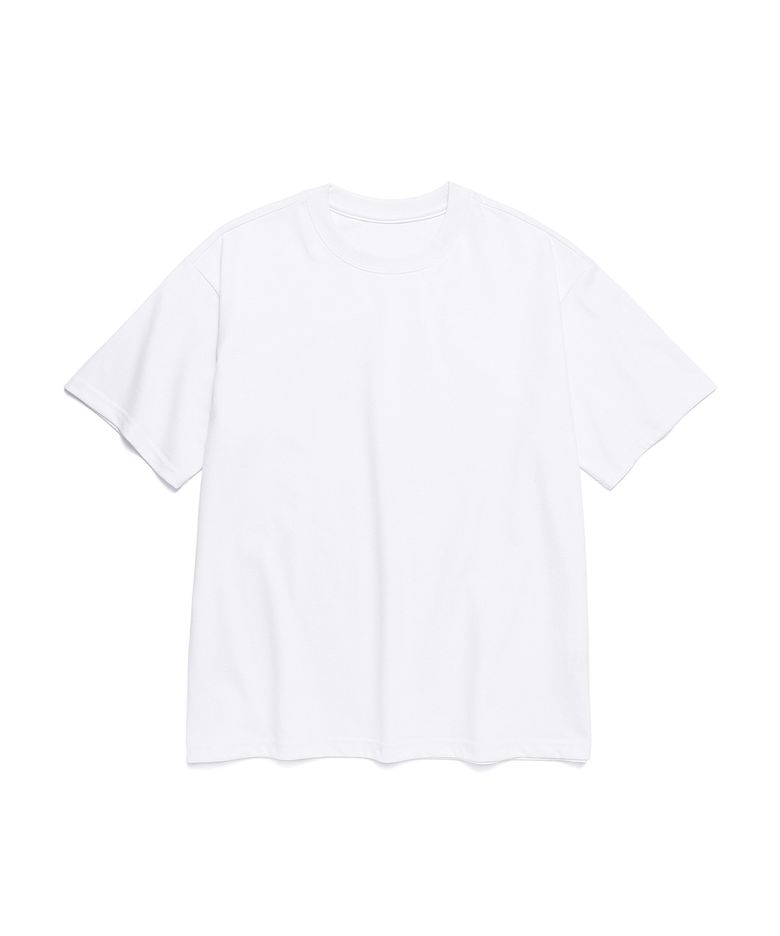 베이직 소프트 솔리드 크루넥 티셔츠 (화이트)