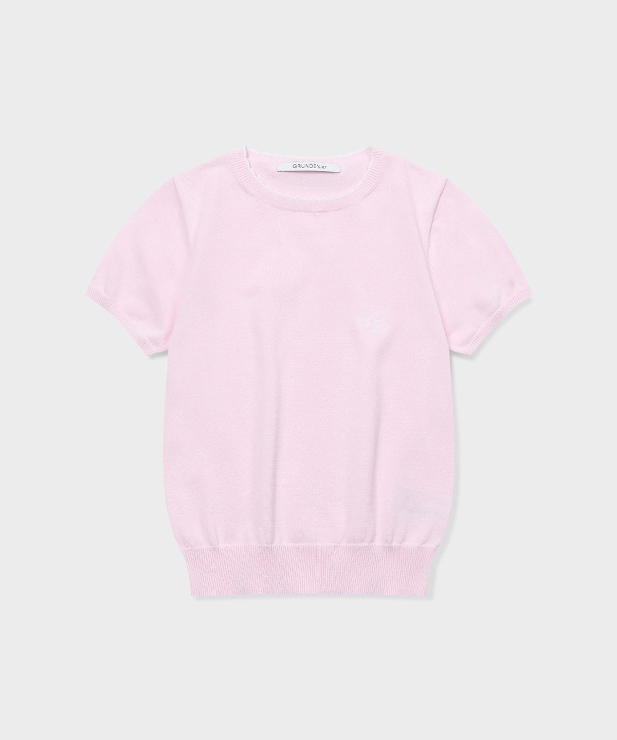 글런든(GRUNDEN) COOL COTTON KNIT TOP (BABY PINK)