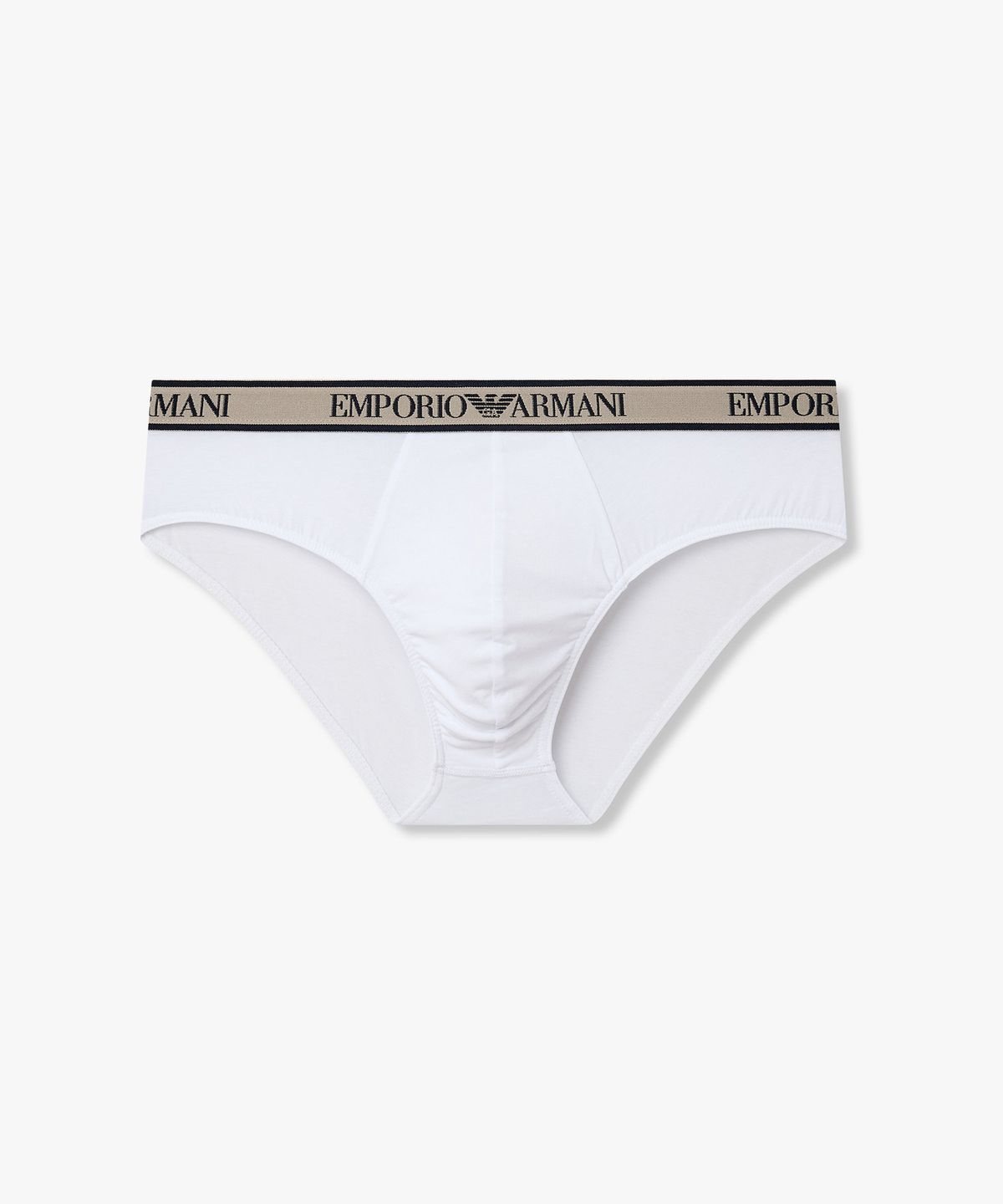 엠포리오 아르마니 언더웨어(EMPORIO ARMANI UNDERWEAR) 남성 라인 트림 배색 로고 프리프_화이트 08M6111314