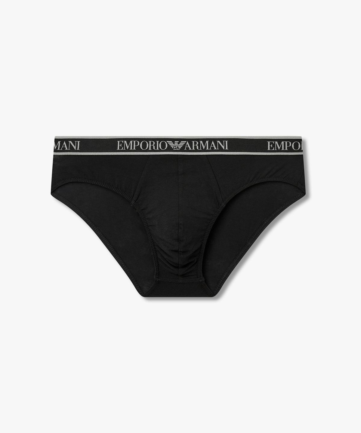 엠포리오 아르마니 언더웨어(EMPORIO ARMANI UNDERWEAR) 남성 투톤 자카드 로고 브리프_블랙 08M6111312