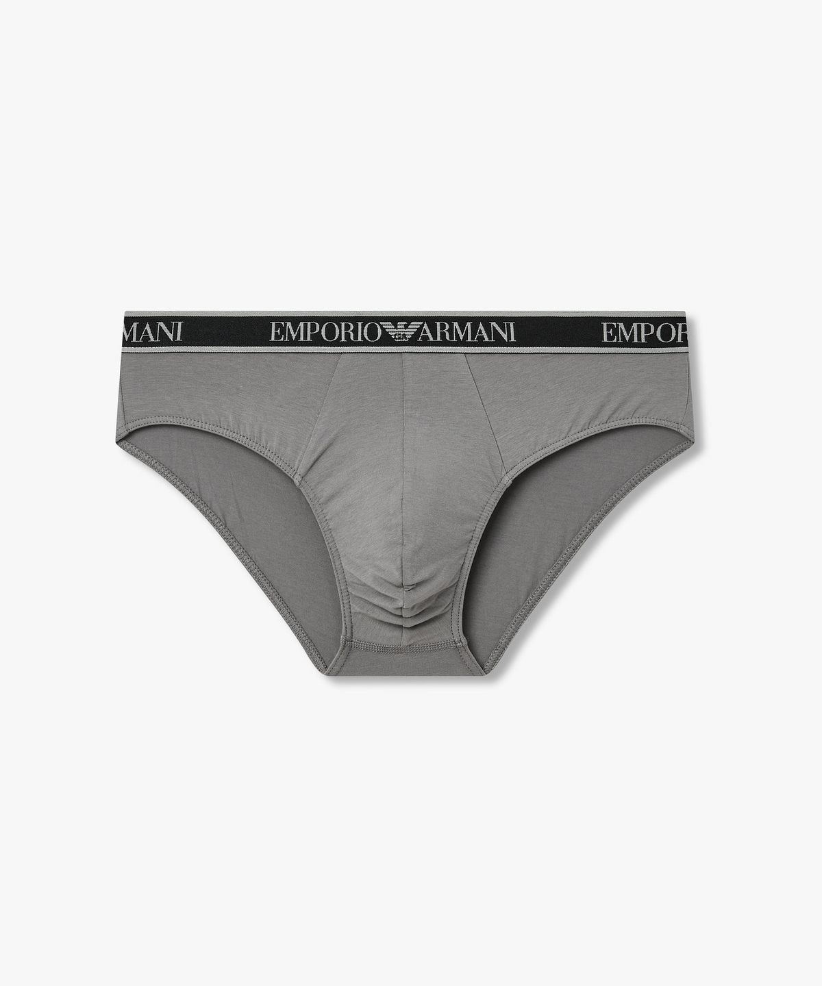 엠포리오 아르마니 언더웨어(EMPORIO ARMANI UNDERWEAR) 남성 투톤 자카드 로고 브리프_다크 그레이 08M6111311