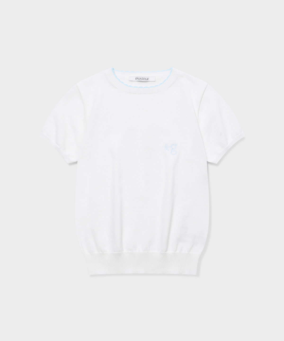 글런든(GRUNDEN) COOL COTTON KNIT TOP (WHITE)