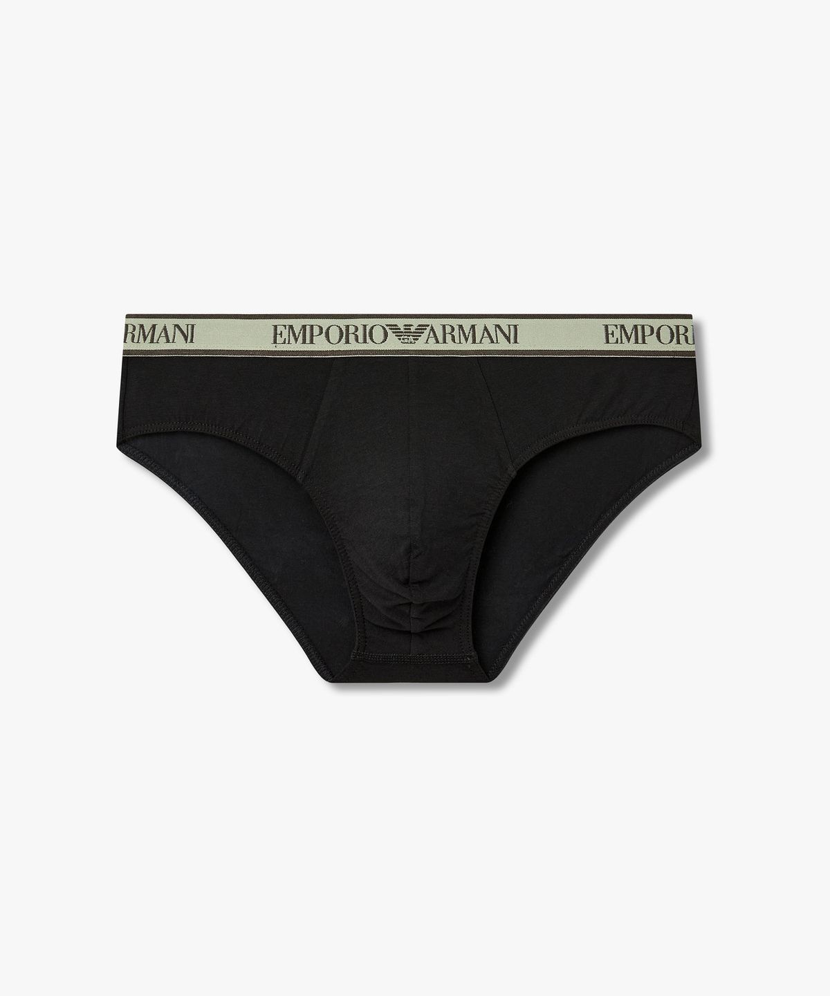 엠포리오 아르마니 언더웨어(EMPORIO ARMANI UNDERWEAR) 남성 라인 트림 배색 로고 프리프_블랙 08M6111317
