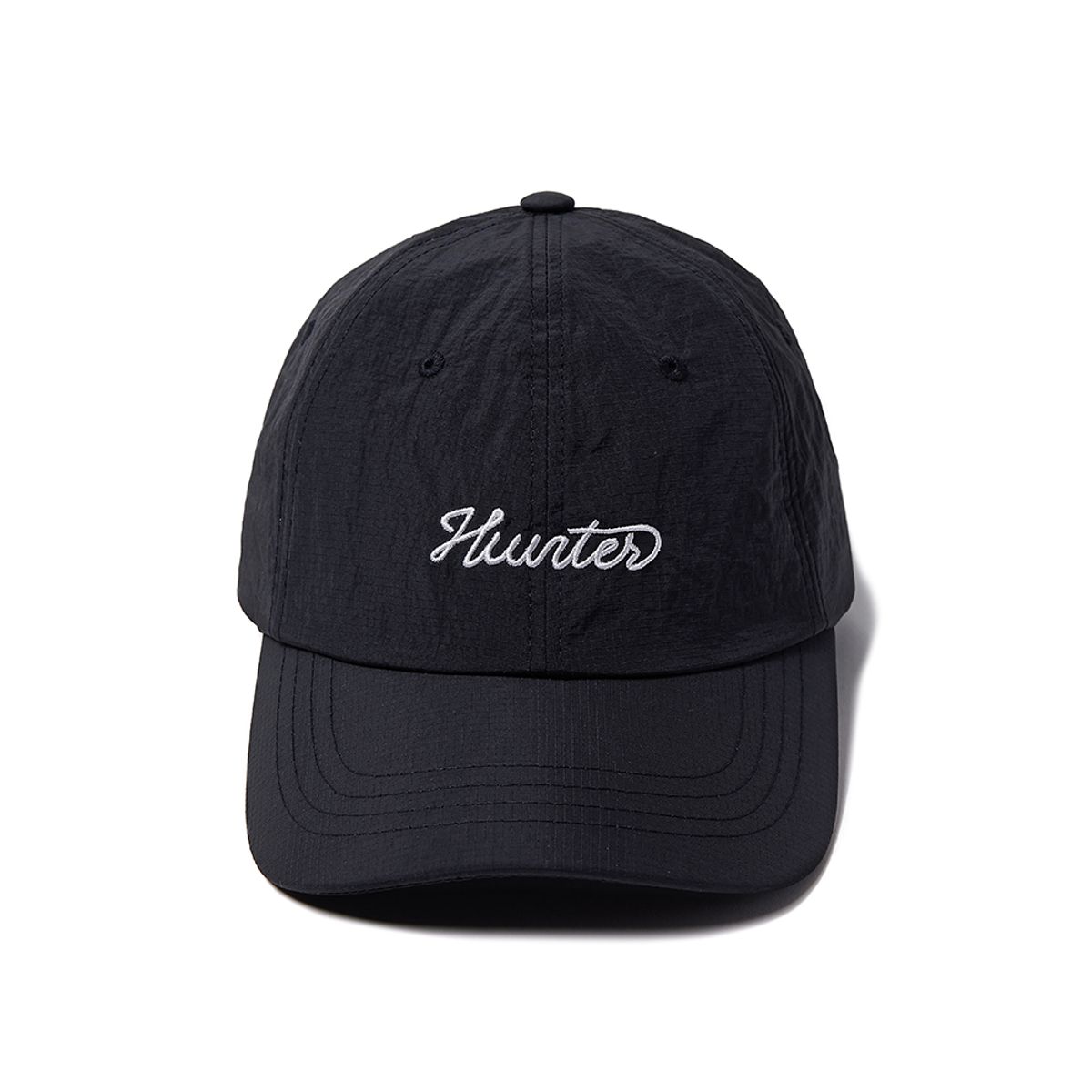 헌터(HUNTER) [WOMEN] 립스탑 커서브 로고 캡 - 블랙 HEW0002CHZBLK