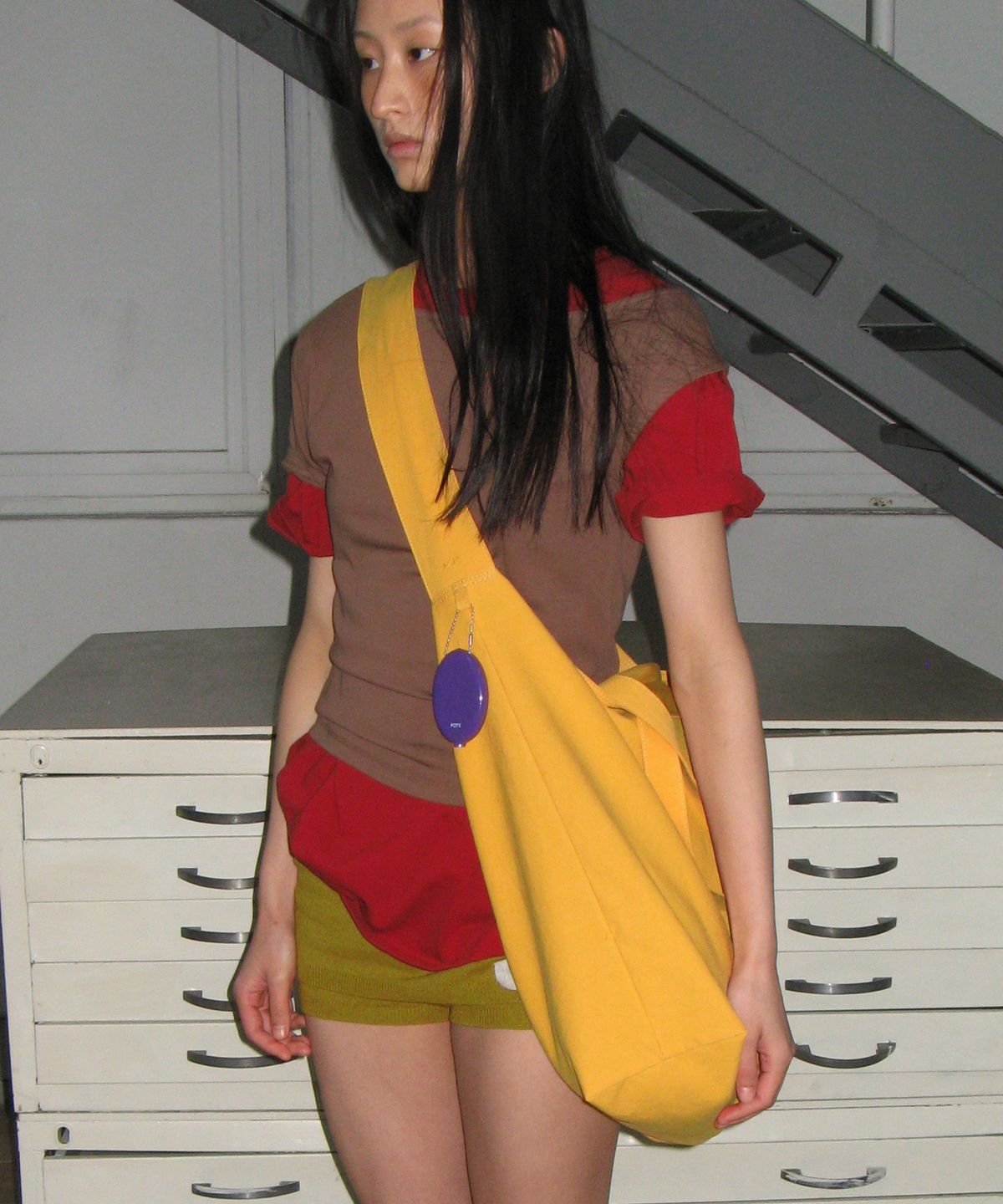 포테(POTE) 0015 3-Way Cross Bag_Tangerine