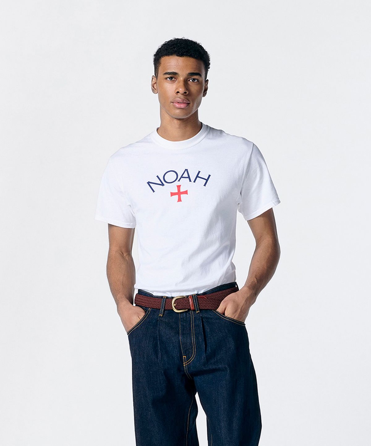 노아(NOAH) (U) 코어 로고 티 화이트 CORE LOGO TEE WHITE