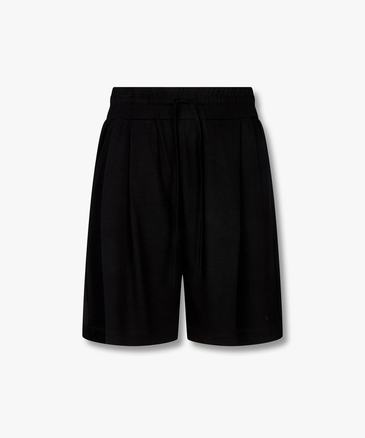 엠포리오 아르마니 언더웨어(EMPORIO ARMANI UNDERWEAR) 여성 원 턱 스트레치 라운지 쇼츠_블랙 0826131507