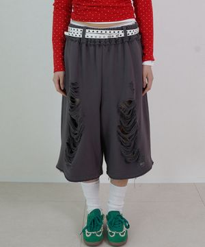 버뮤다 스크래치 데미지 쇼츠(Charcoal)