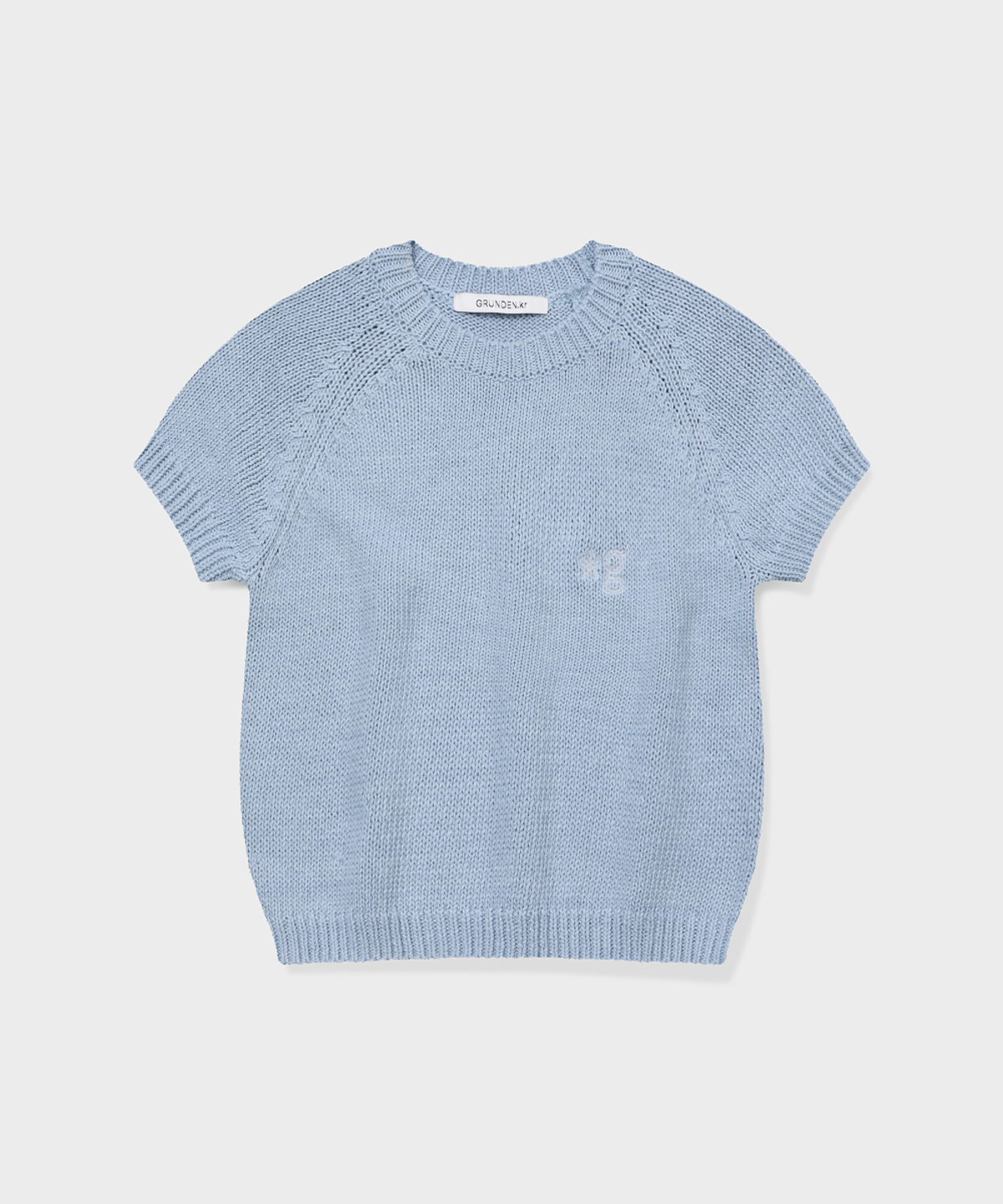 글런든(GRUNDEN) PLUMP SHORT-SLEEVE KNIT SWEATER (LIGHT BLUE)