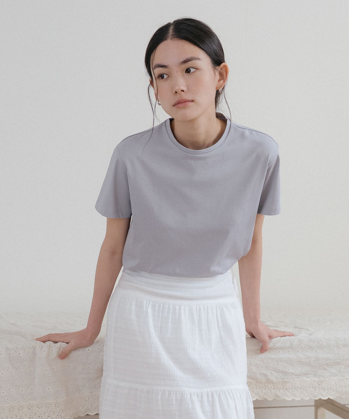 틸아이다이(TILL I DIE) Silket round half t-shirt [TISU05TS09]_Blue