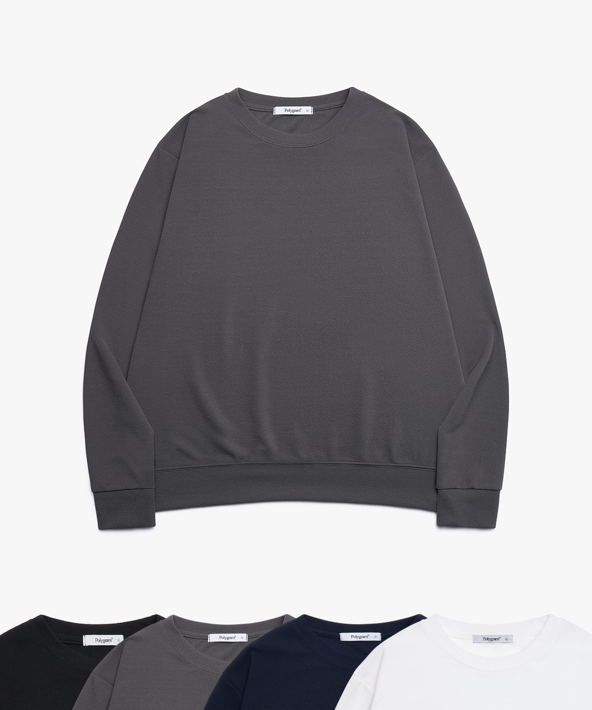 폴리그램(POLYGRAM) 데일리 링클 맨투맨 티셔츠 - 4COLOR