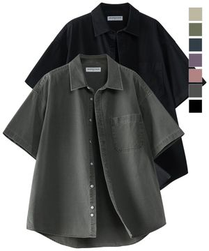 시티보이 오버핏 피그먼트 반팔 셔츠 7COLOR