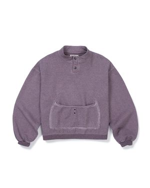 [OATSLIFE] Milk foam pullover / Plum ash