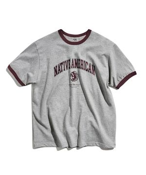 아메리칸 빈티지 링거 티셔츠 그레이와인 FST357