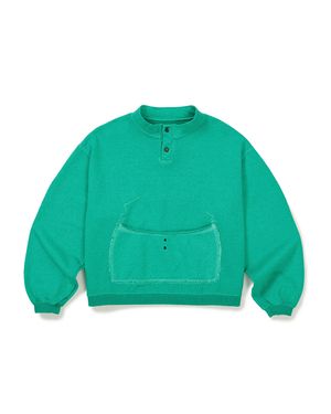 [OATSLIFE] Milk foam pullover / Emerald