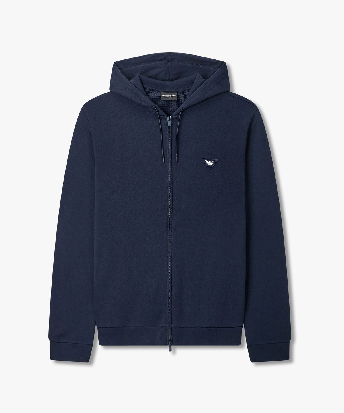 엠포리오 아르마니 언더웨어(EMPORIO ARMANI UNDERWEAR) 남성 이글 패치 후디드 라운지 집업_네이비 0816138005
