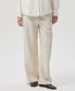 Sero Linen-Like Stripe Banding Wide Straight Pants_BEIGE