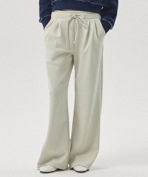 Maro Two-Tuck Wide Jersey Pants_BEIGE