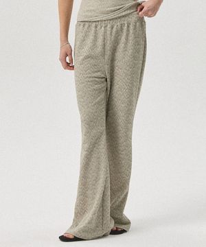 Aure Pleated Bootcut Pants_LIGHT GREY
