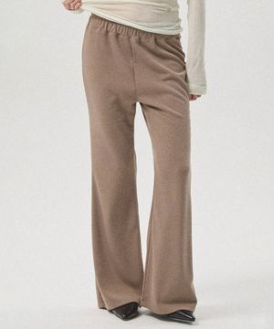 Lior Jersey Bootcut Banding Pants_BROWN