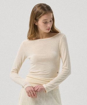 Lior Boat-Neck Long Sleeve Tee_CREAM
