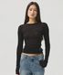 Elia Sheer Rib Long Sleeve Tee_BLACK