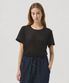 Aire Sheer Linen U-Neck Tee_BLACK