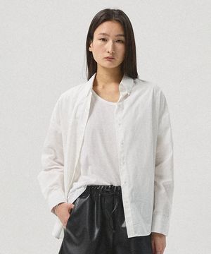 Noe Air Cotton Oversized Shirt_WHITE