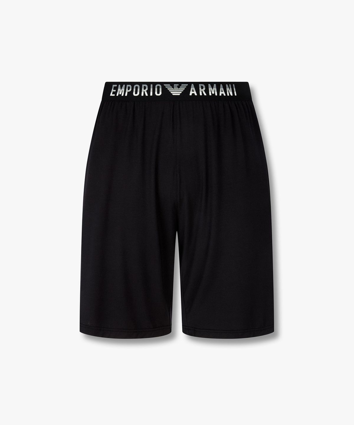엠포리오 아르마니 언더웨어(EMPORIO ARMANI UNDERWEAR) 남성 자카드 로고 소프트 라운지 쇼츠_블랙 0816131031