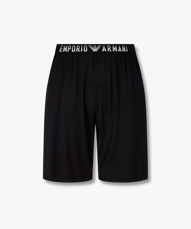 남성 자카드 로고 소프트 라운지 쇼츠_블랙 0816131031