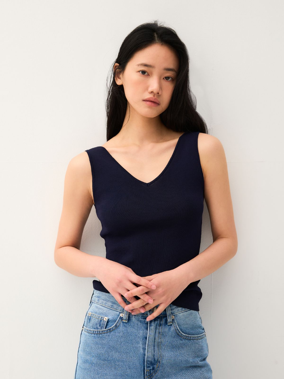 안토메(ANTOME) 르네 투웨이 슬리브리스 (네이비)
