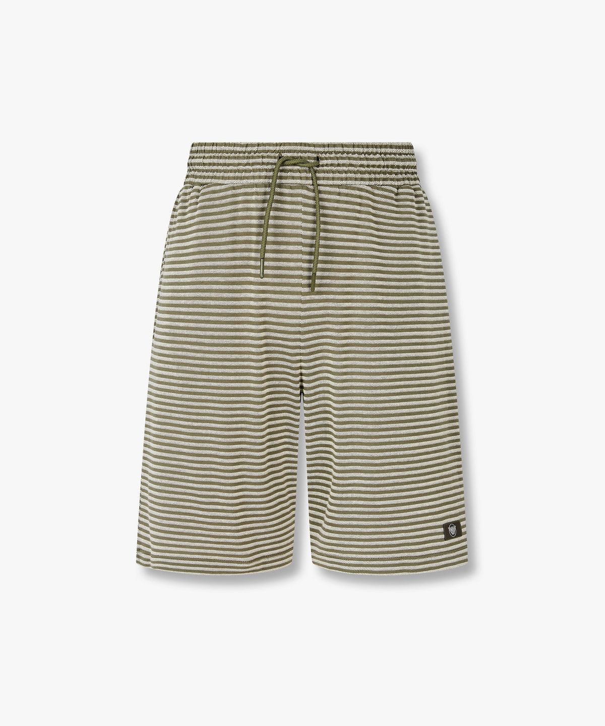 엠포리오 아르마니 언더웨어(EMPORIO ARMANI UNDERWEAR) 남성 스트라이프 비치웨어 쇼츠_카키 0816121171