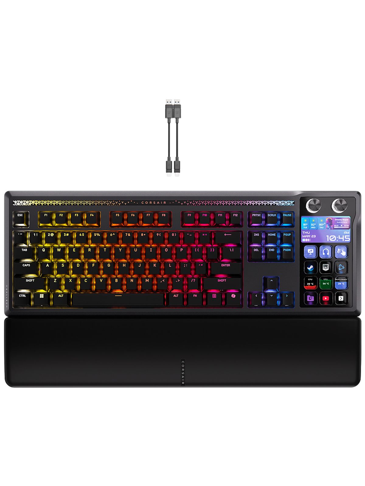 커세어(CORSAIR) 갤리온 100 SD 핫스왑 스트림덱 LCD 게이밍 기계식 키보드