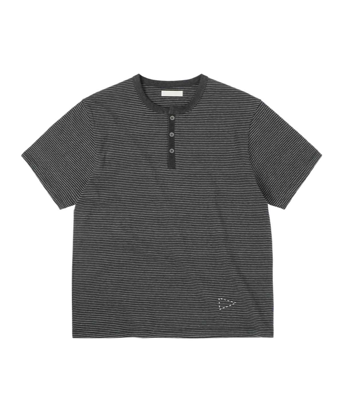 써넥트(SUNNECT) ST Henley Neck Tee - Charcoal
