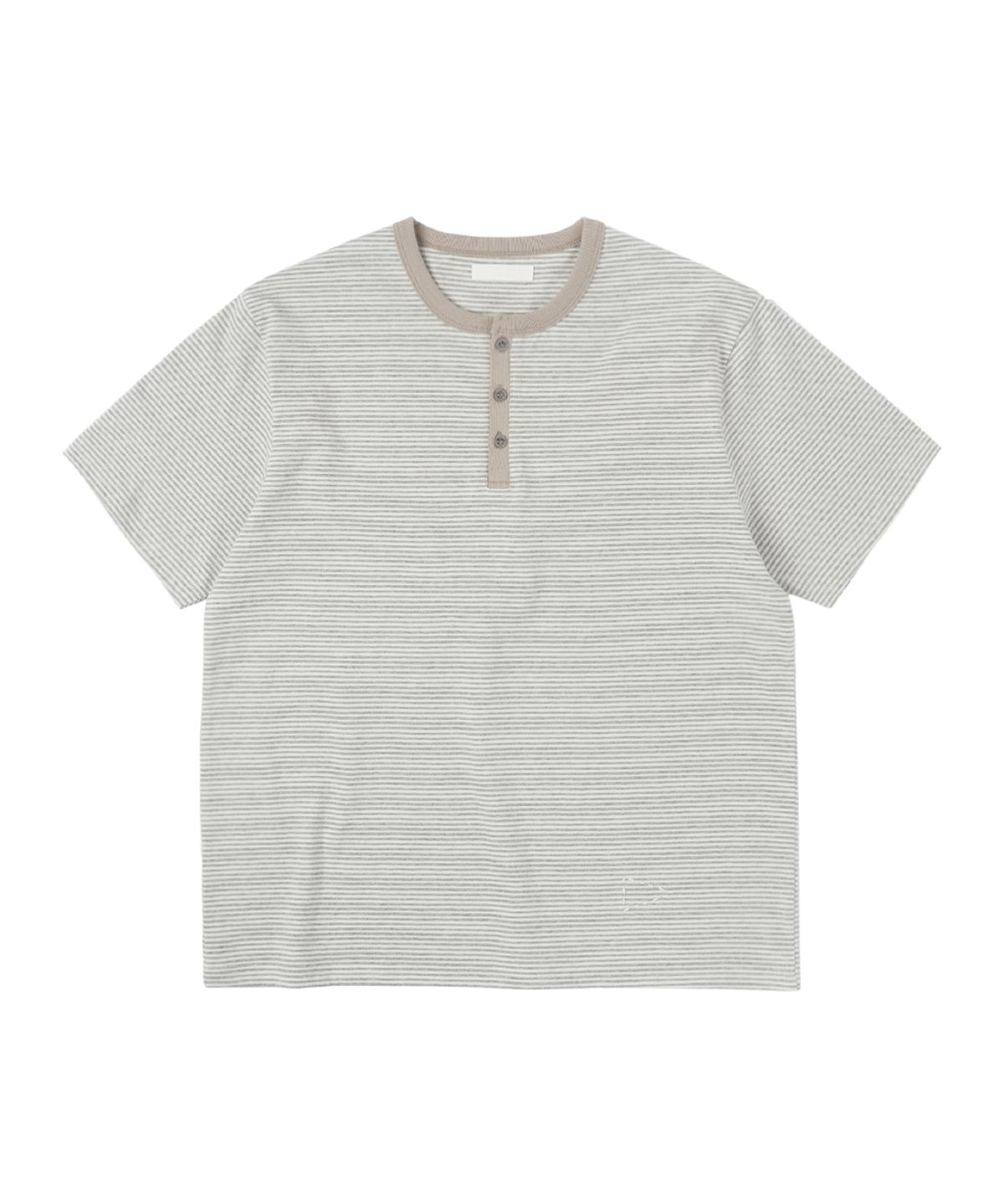 써넥트(SUNNECT) ST Henley Neck Tee - Oatmeal