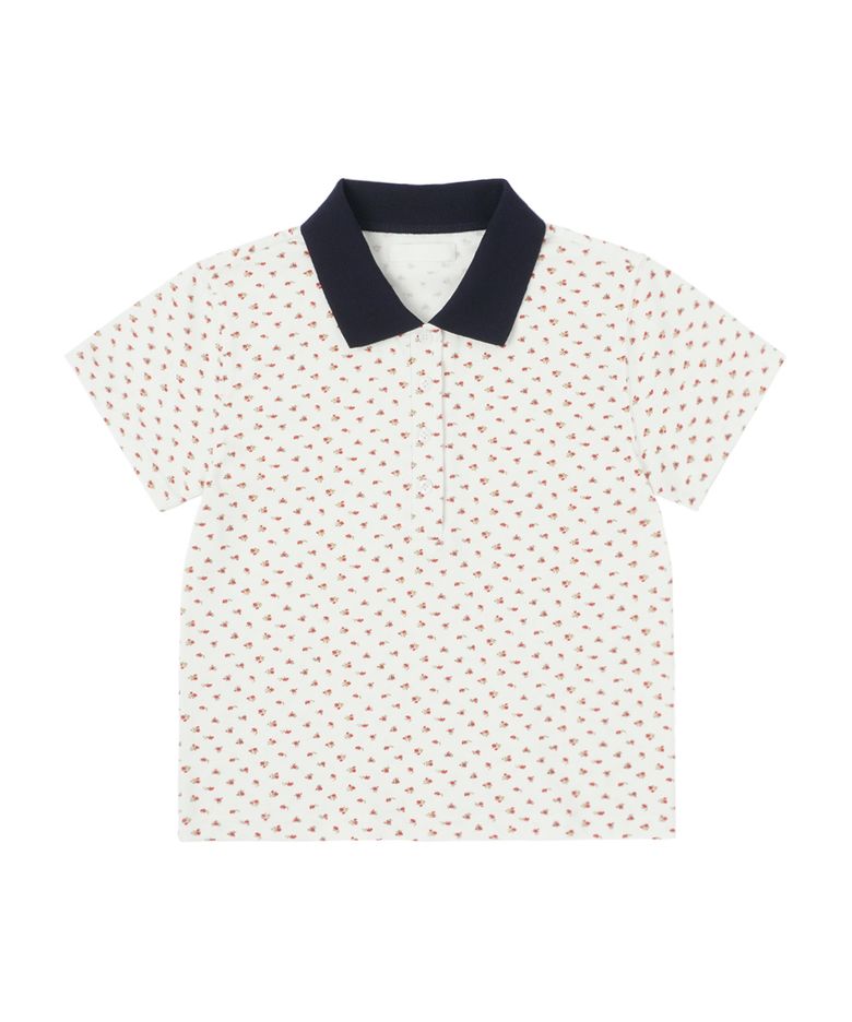 Floral Polo - White