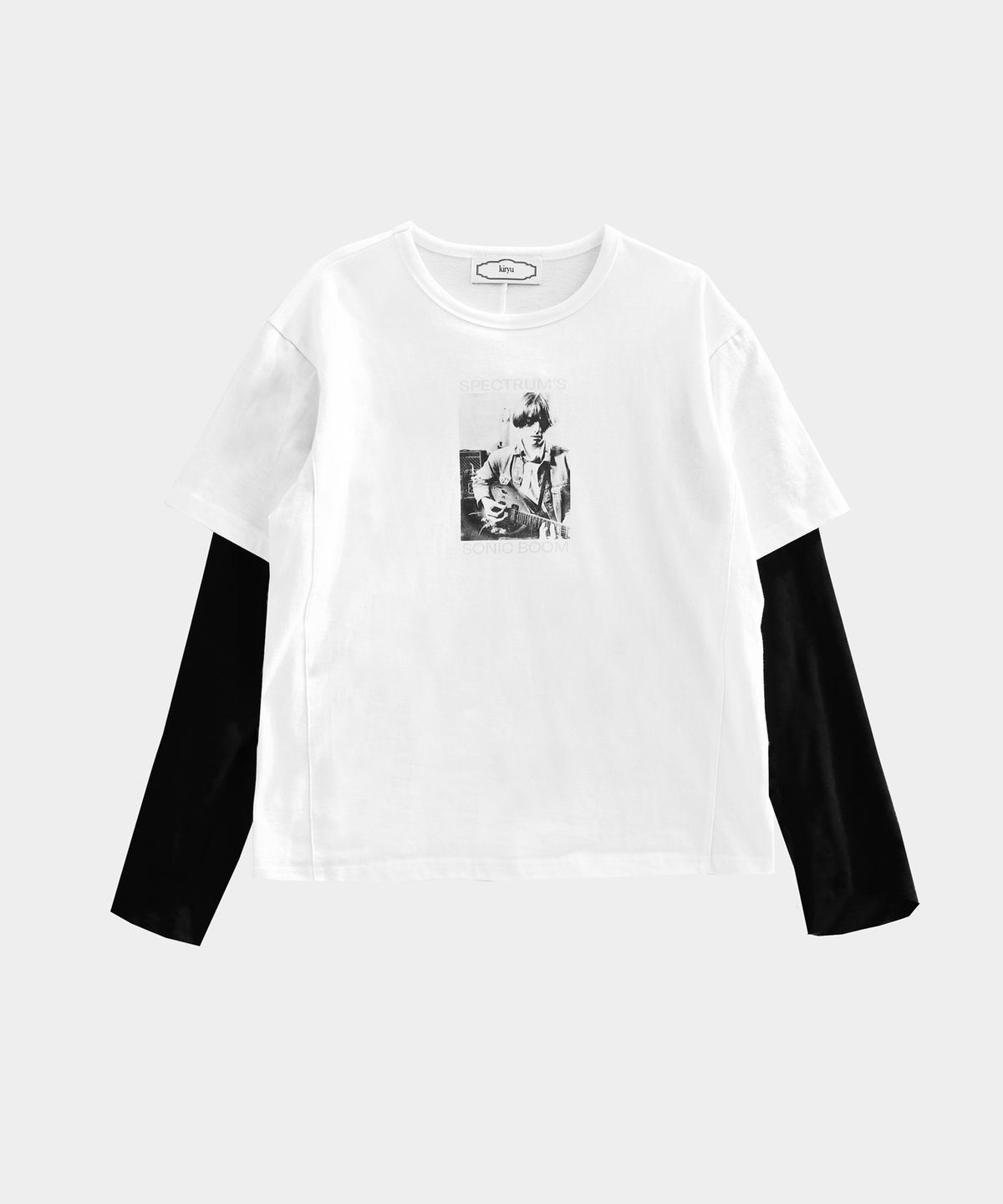 키류(KIRYU) SONIC BOOM LAYERD LONG SLEEVE T-SHIRT_WHITE