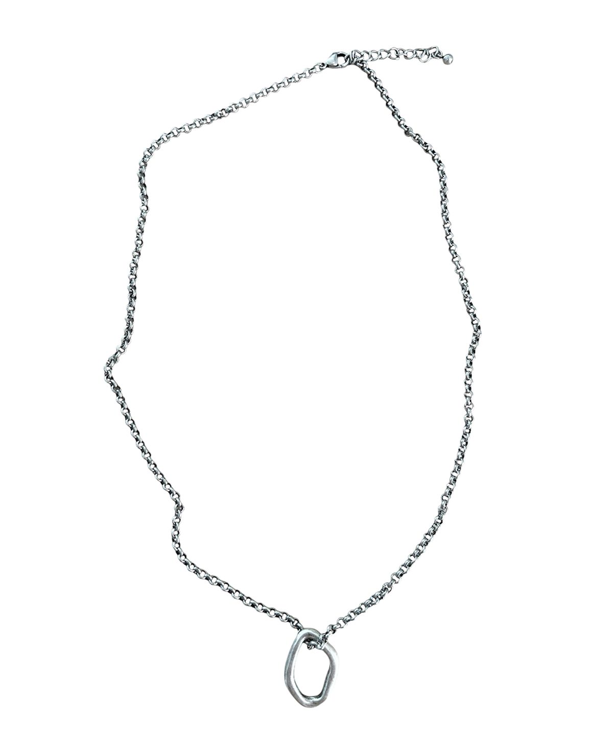 스케이터락(SK8ER ROCK) Raw Loop Antique Silver Surgical Steel Necklace