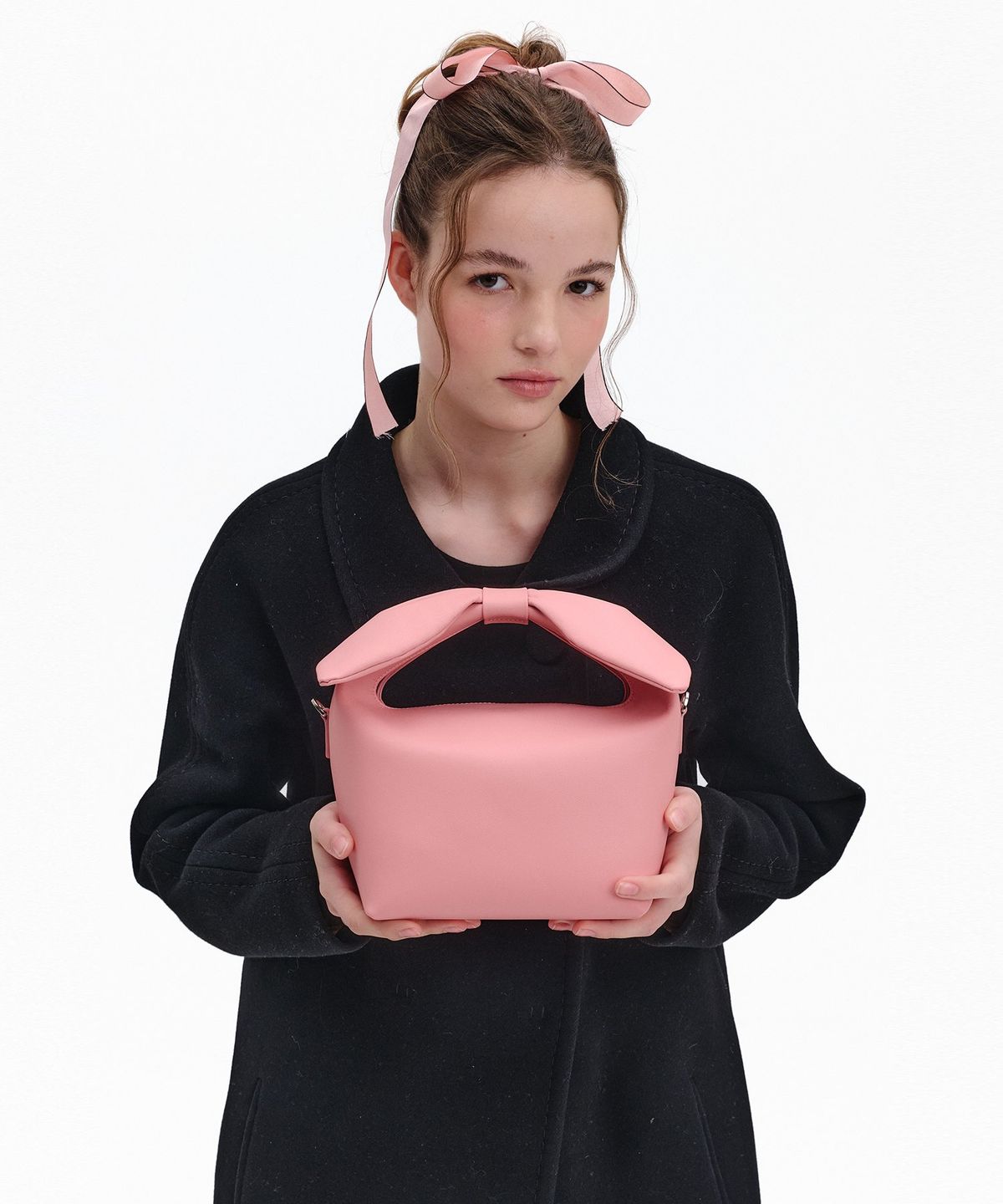 보우틱(BOWTIQUE) 린지보우 리본 투웨이백_핑크