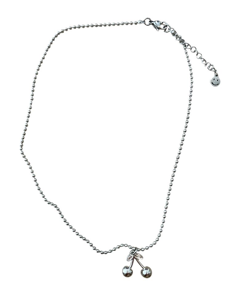 Cherry Ball Chain Necklace