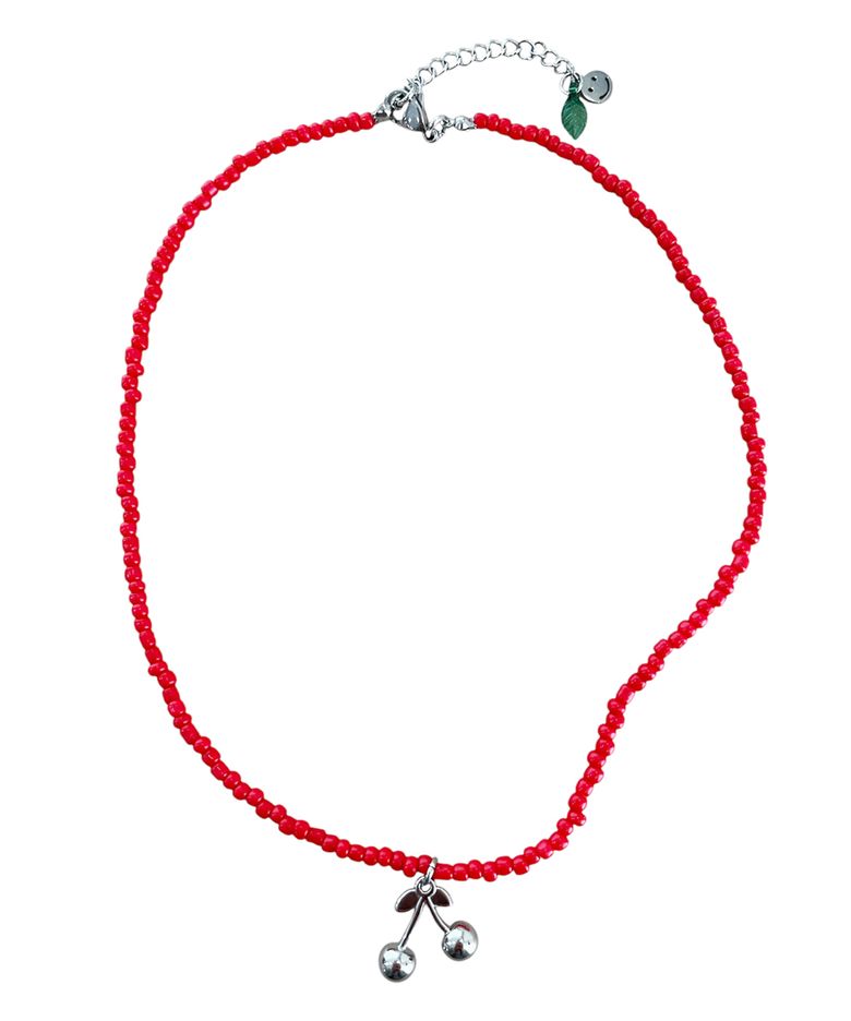 Cherry Pop Beads Necklace