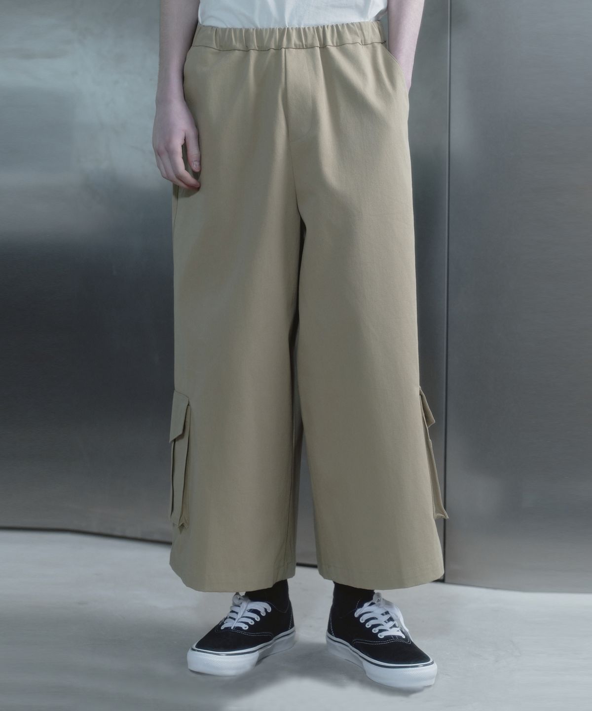 키류(KIRYU) CARGO LONG BERMUDA PANTS_BEIGE