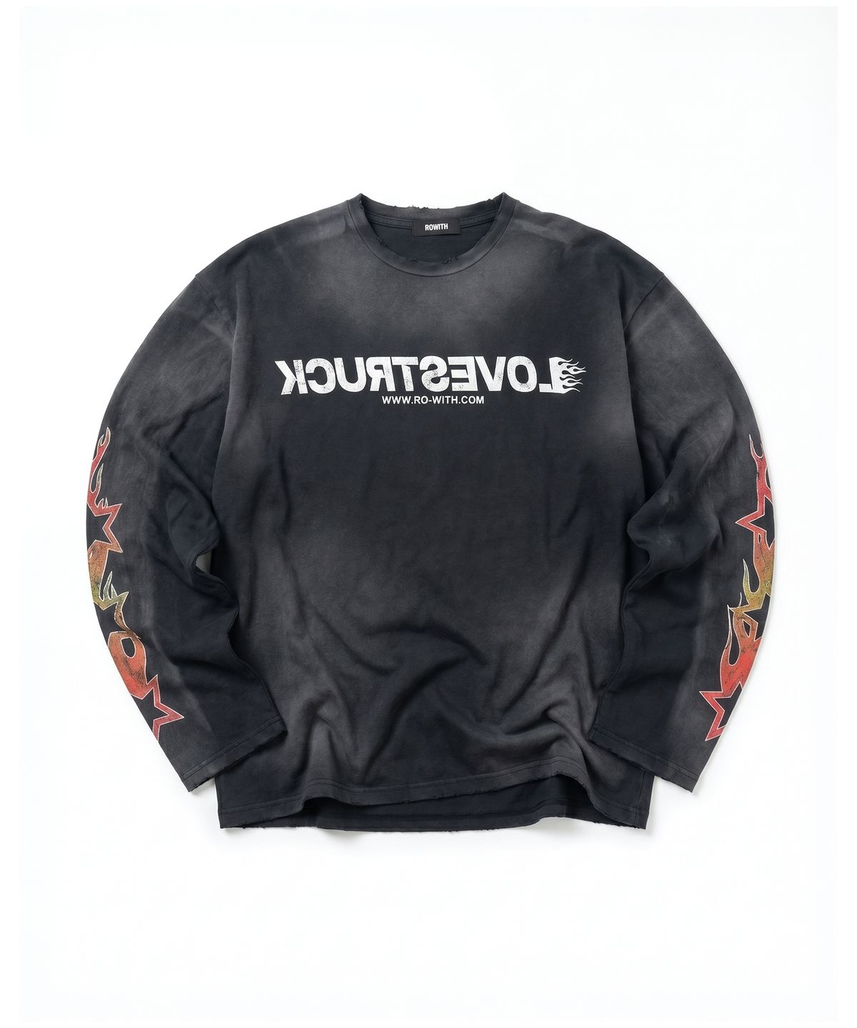 로위드(ROWITH) ROWITH FADE GRAPHIC LONG SLEEVE_BLACK