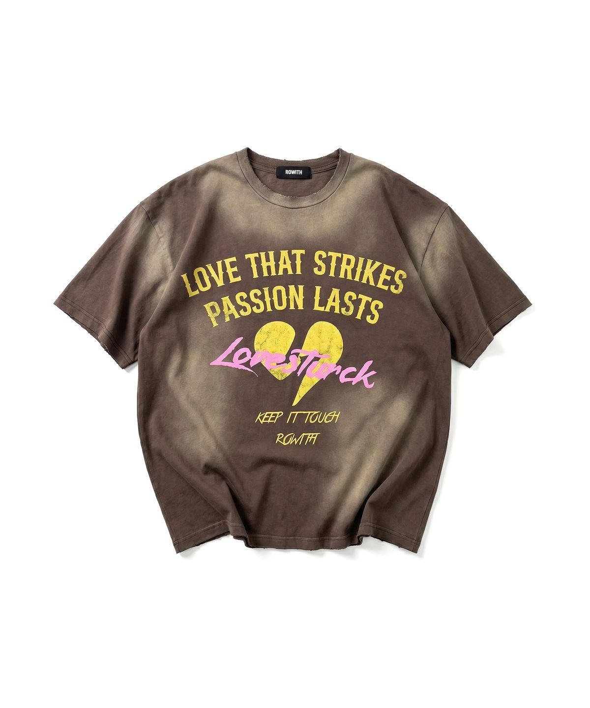 로위드(ROWITH) ROWITH FADE GRAPHIC TEE_BROWN