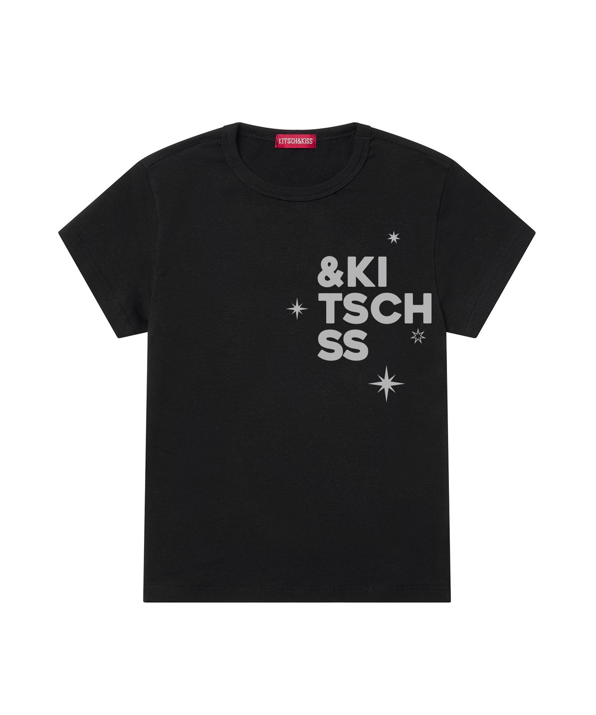 키치앤키스(KITSCH&KISS) STAR LOGO 슬림 스판 티셔츠 (SSSKNK-106)