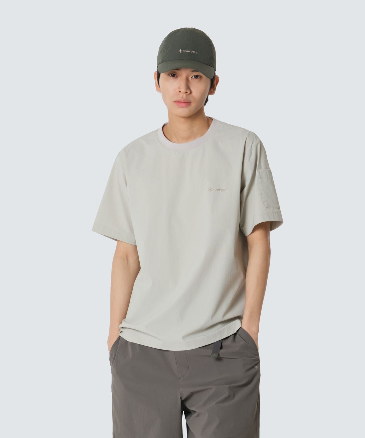 스노우피크 어패럴(SNOWPEAK APPAREL) 경량 코듀라 반팔 티셔츠 (S26MMPTS04) Light Beige