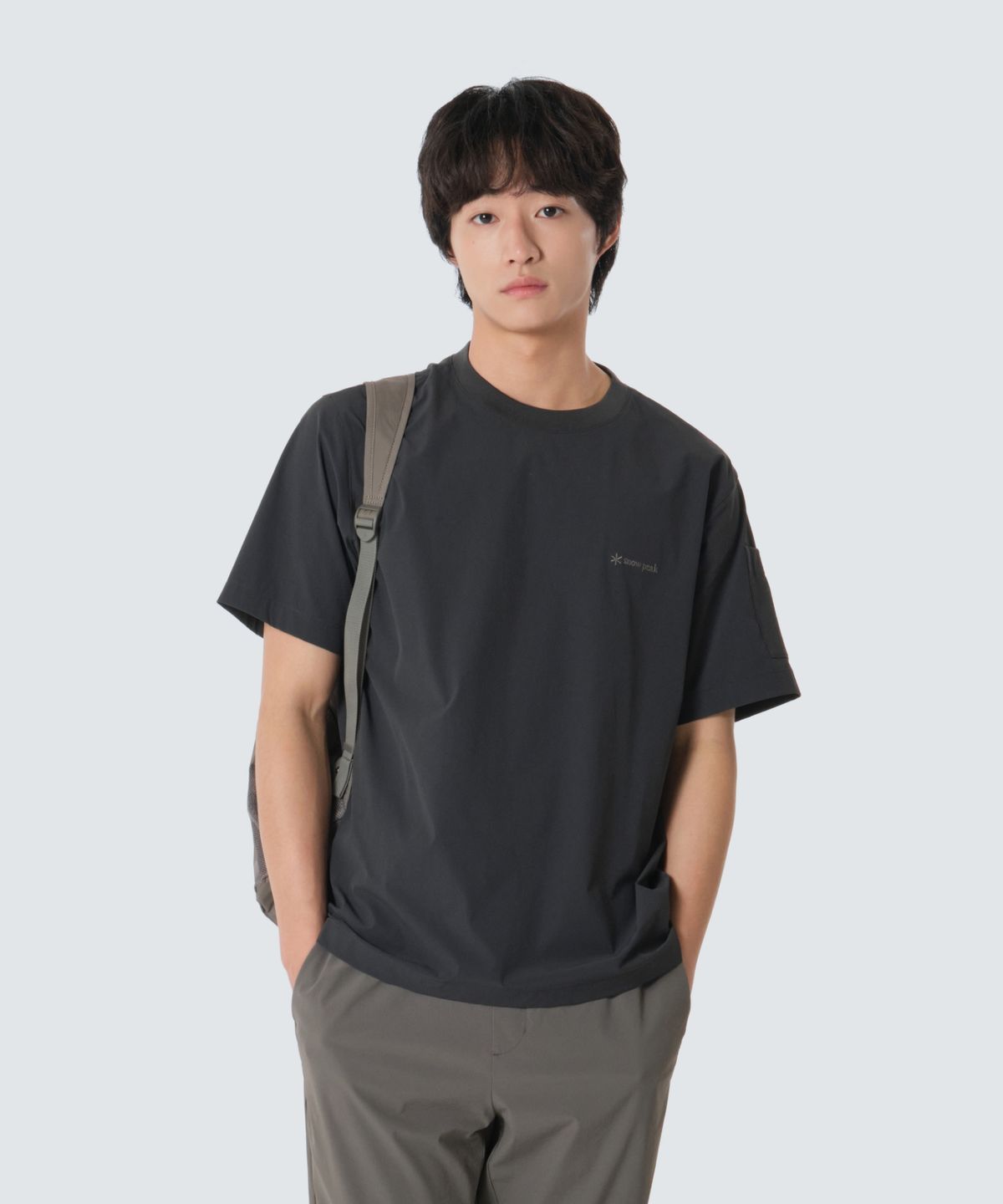 스노우피크 어패럴(SNOWPEAK APPAREL) 경량 코듀라 반팔 티셔츠 (S26MMPTS04) Charcoal